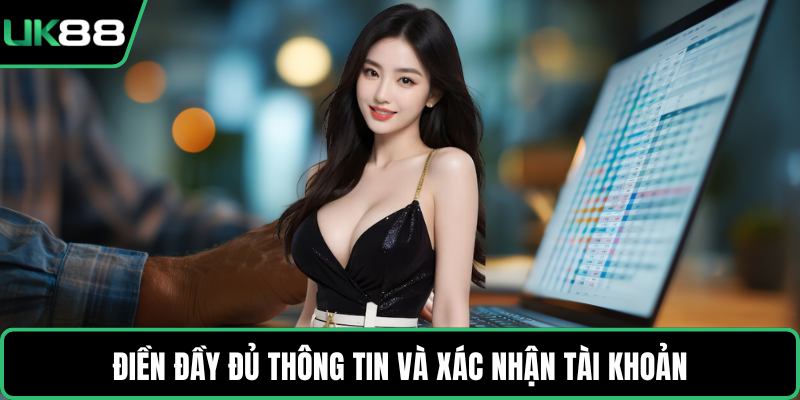 Điền đầy đủ thông tin và xác nhận tài khoản