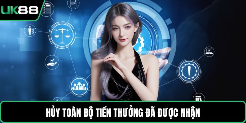 Hủy toàn bộ tiền thưởng đã được nhận